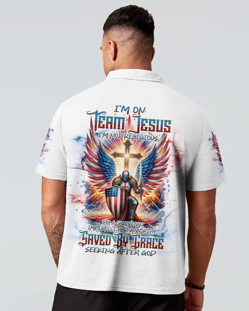 I'm On Team Jesus Warrior Men's All Over Print Shirt - Tlnt0603244