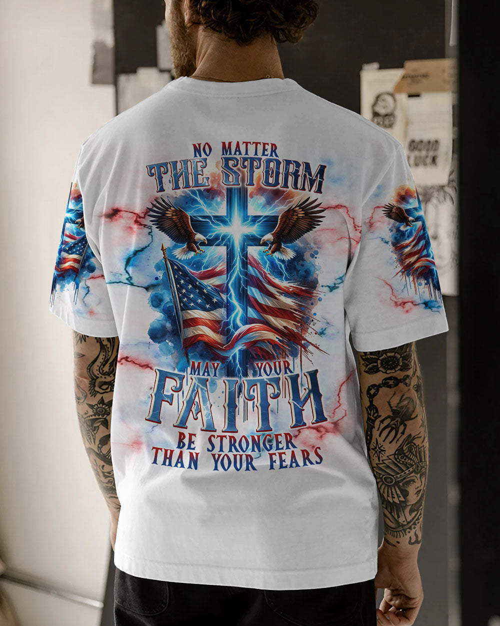 No Matter The Storm Eagle Men's All Over Print Shirt - Tlnt1312234