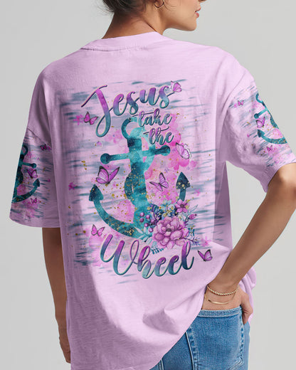 Jesus Take The Wheel Anchor Flower Women's All Over Print Shirt - Tlnt2211234