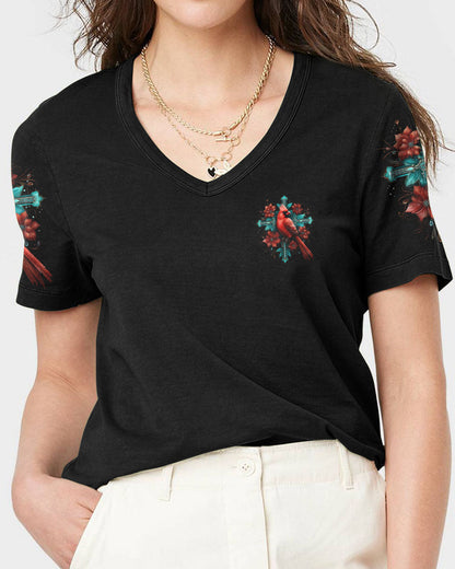 I Believe In God Cardinal Women's All Over Print Shirt - Tlnz0201243