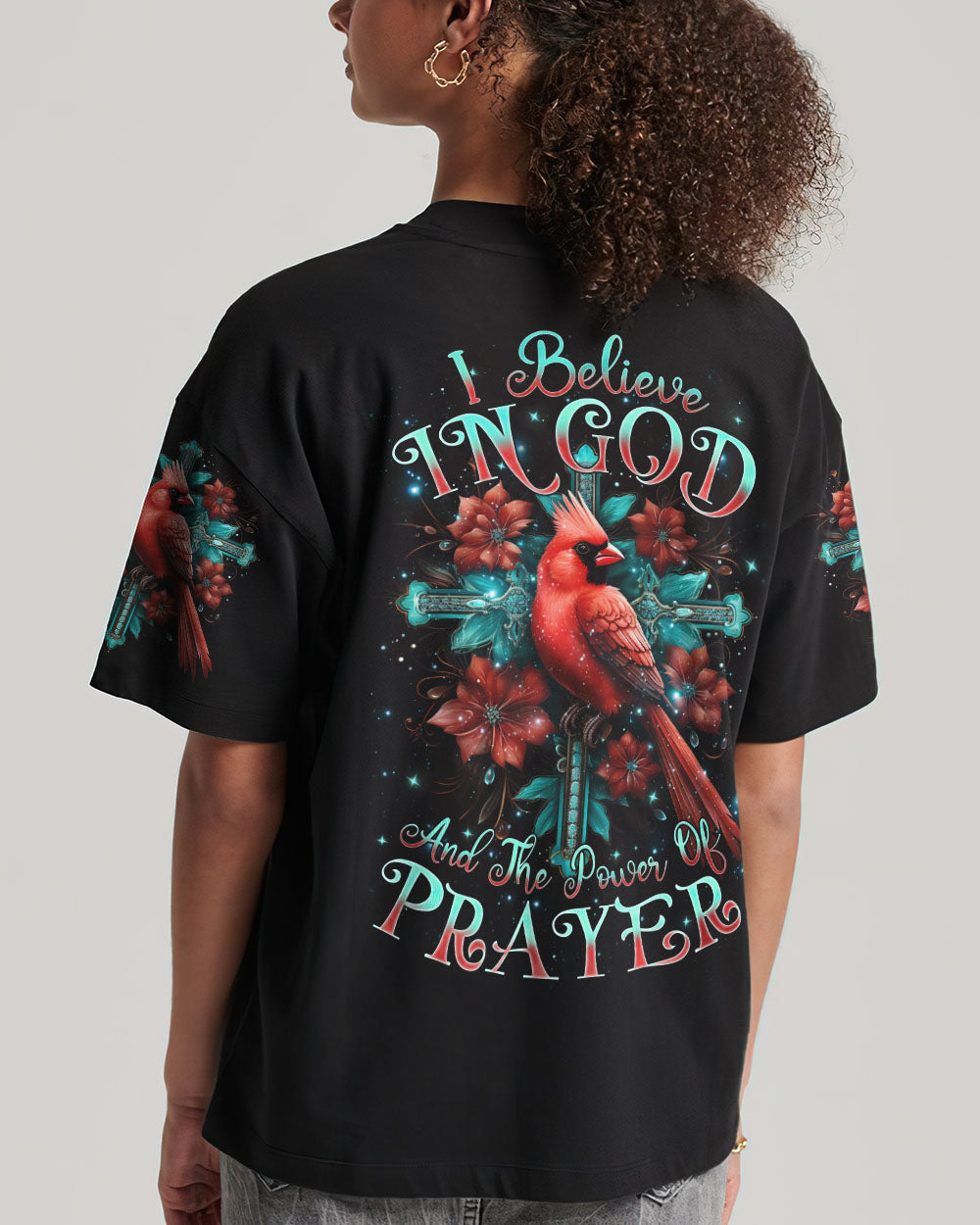 I Believe In God Cardinal Women's All Over Print Shirt - Tlnz0201243