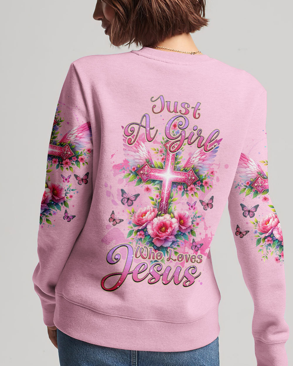 Just A Girl Who Loves Jesus Women's All Over Print Shirt - Tlnz0211234