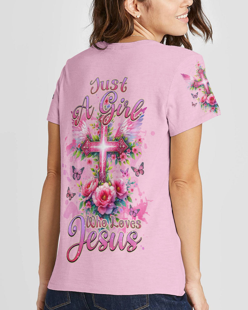 Just A Girl Who Loves Jesus Women's All Over Print Shirt - Tlnz0211234