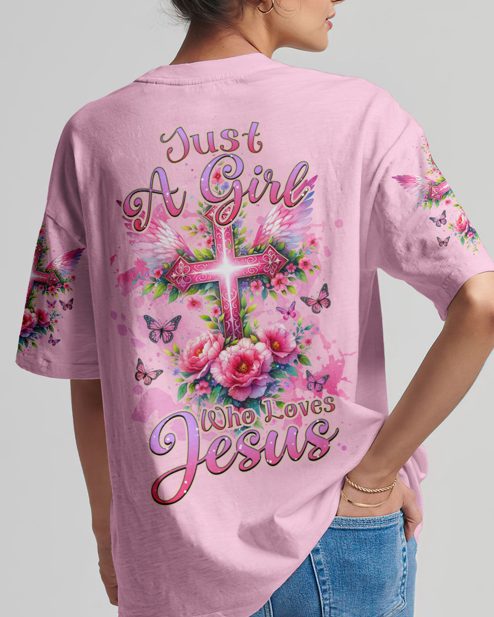 Just A Girl Who Loves Jesus Women's All Over Print Shirt - Tlnz0211234