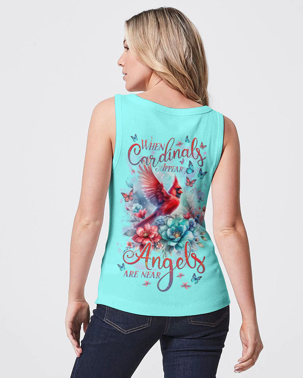 When Cardinals Appear Angels Are Near Women's All Over Print Shirt - Tlnz0712232