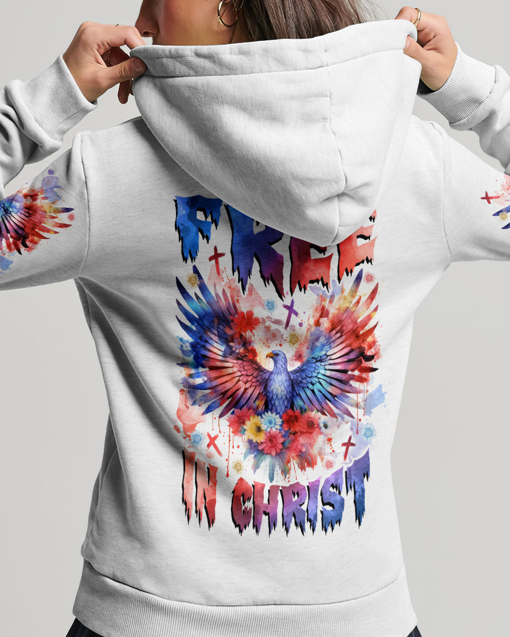 Free In Christ Eagle Flower Women's All Over Print Shirt - Tlnz1509234