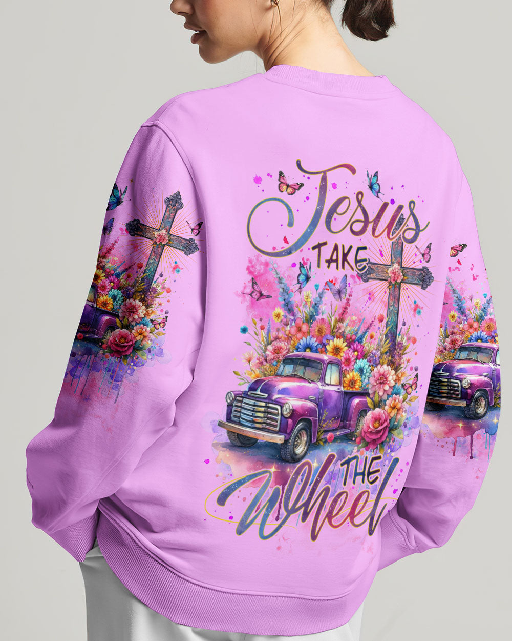 Jesus Take The Wheel Women's All Over Print Shirt - Tlnz1511233