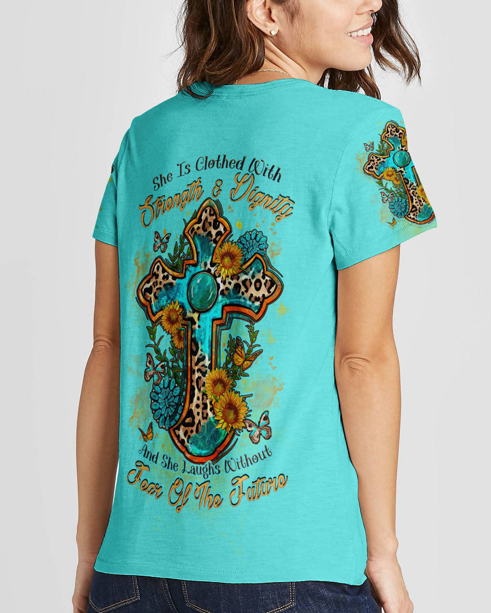 She Is Clothed With Strength Women's All Over Print Shirt - Tlnz2209231