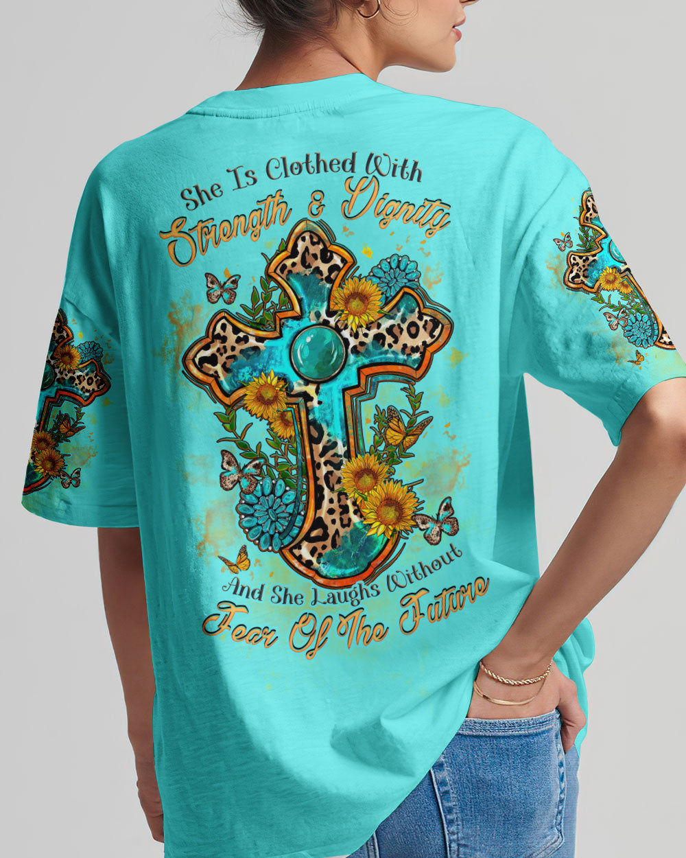 She Is Clothed With Strength Women's All Over Print Shirt - Tlnz2209231