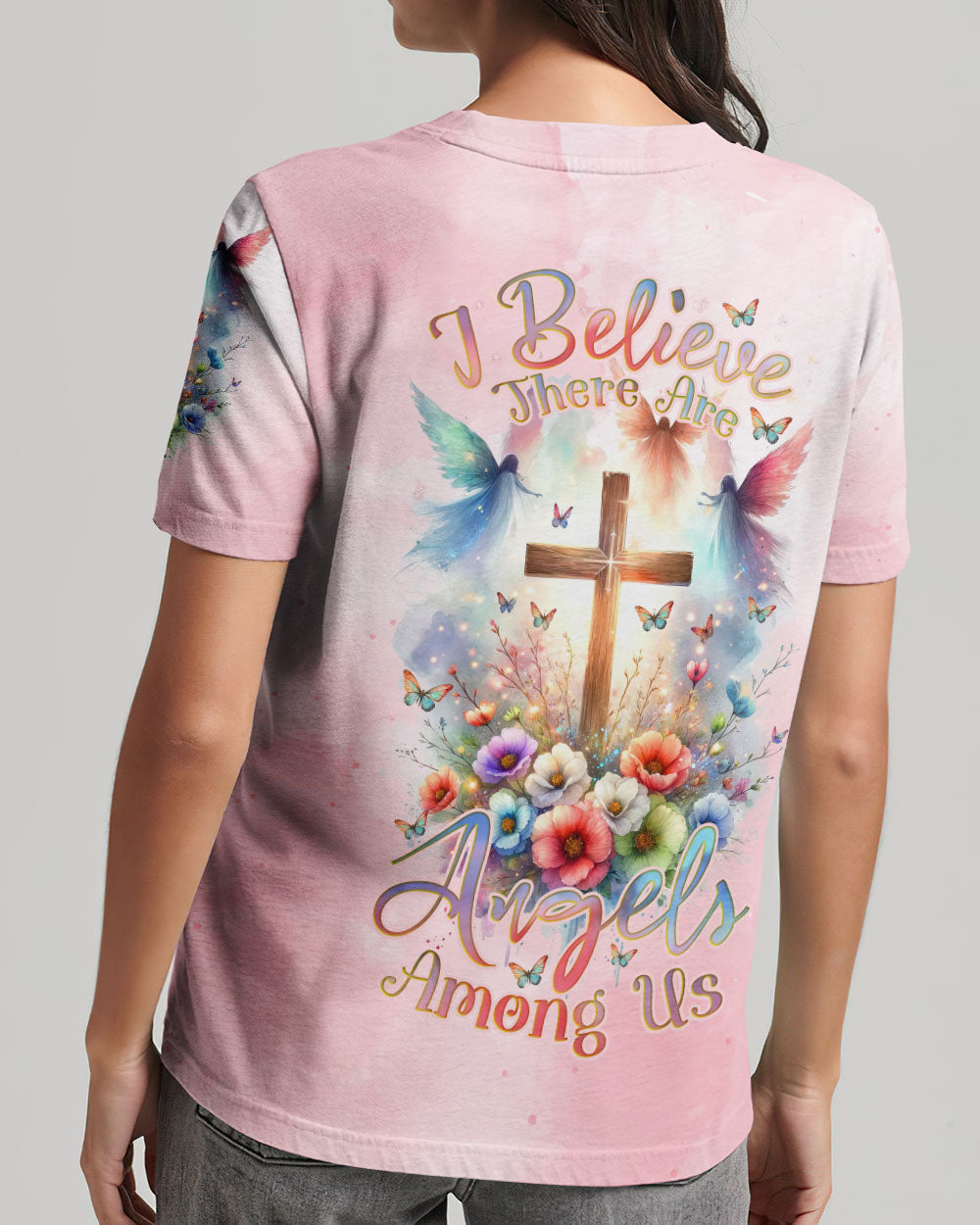 I Believe There Are Angels Among Us Women's All Over Print Shirt - Tlnz2311232