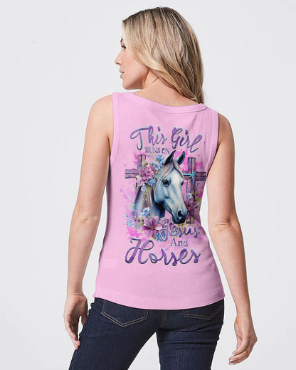 Runs On Jesus And Horses Women's All Over Print Shirt - Tlnz2712232