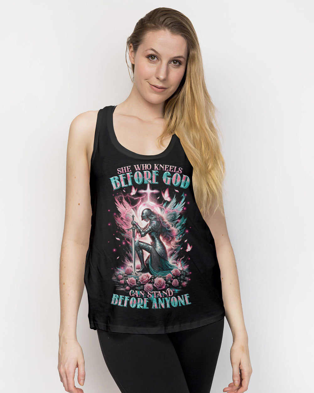 She Who Kneels Before God Warrior Women's All Over Print Shirt - Tltr0712234