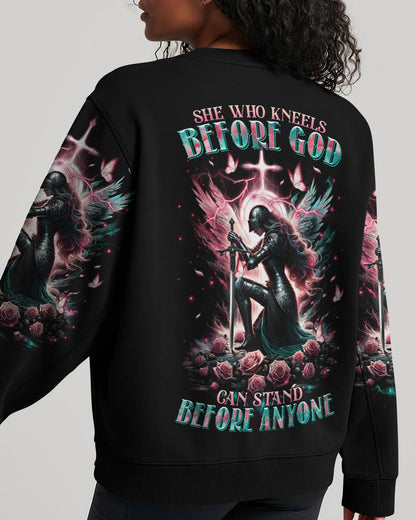 She Who Kneels Before God Warrior Women's All Over Print Shirt - Tltr0712234