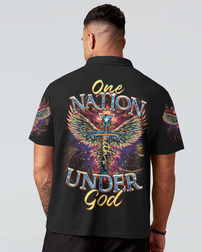 One Nation Under God Cross Men's All Over Print Shirt - Tltr1010233