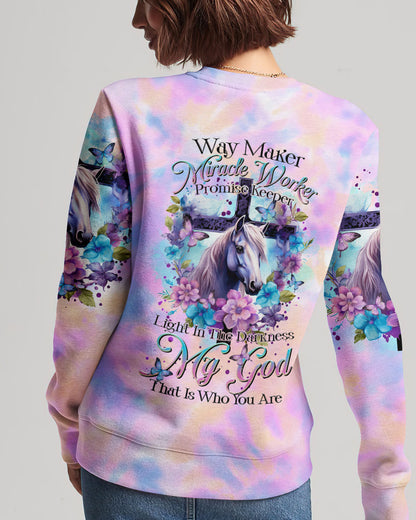 Way Maker Miracle Worker Horse Women's Christian Tshirt All Over Print - Tltr1410231