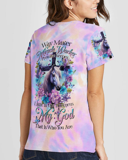 Way Maker Miracle Worker Horse Women's Christian Tshirt All Over Print - Tltr1410231