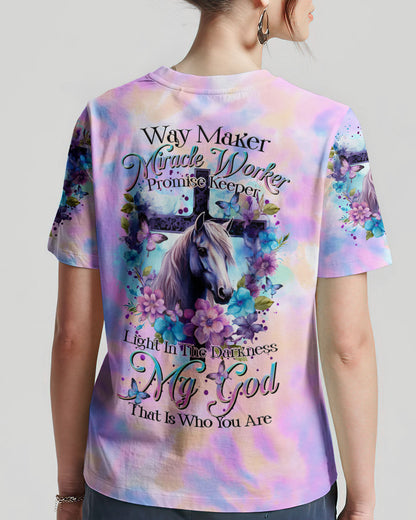 Way Maker Miracle Worker Horse Women's Christian Tshirt All Over Print - Tltr1410231