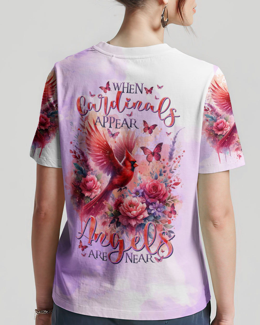 When Cardinals Appear Angels Are Near Women's All Over Print Shirt - Tltr1512232