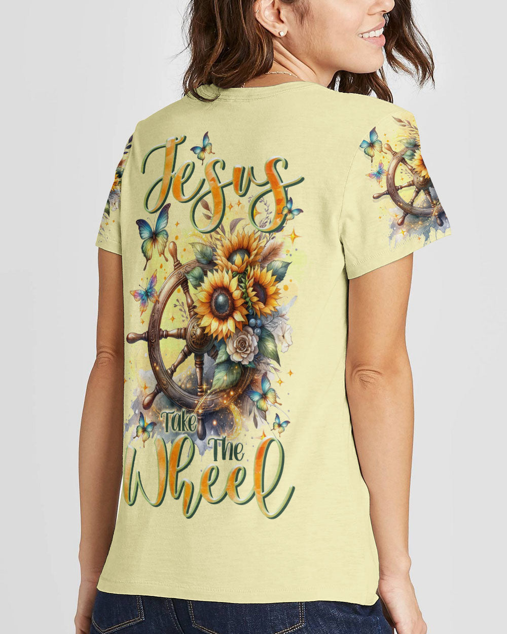 Jesus Take The Wheel Women's All Over Print Shirt - Tltr1711233