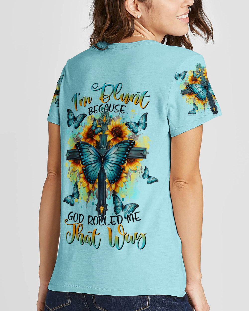 I'm Blunt Because God Rolled Me That Way Women's All Over Print Shirt - Tltr1809233