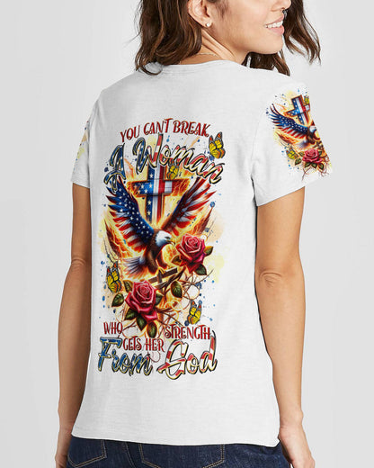 You Can't Break A Woman Eagle Women's All Over Print Shirt - Tltr2301243