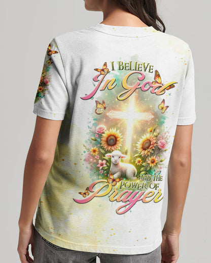 I Believe In God Lamb Cross Women's All Over Print Shirt - Tltr2711231