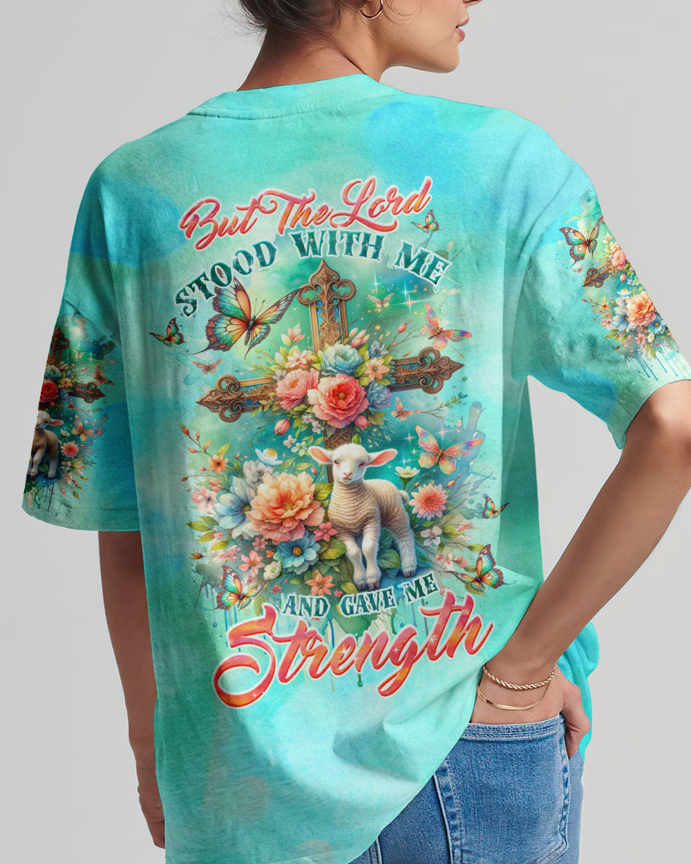 But The Lord Stood With Me Lamb Women's All Over Print Shirt - Tltw0111234