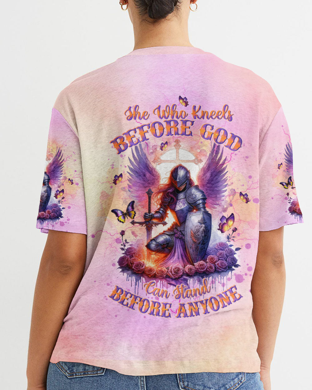 She Who Kneels Before God Warrior Women's All Over Print Shirt - Tltw0712235