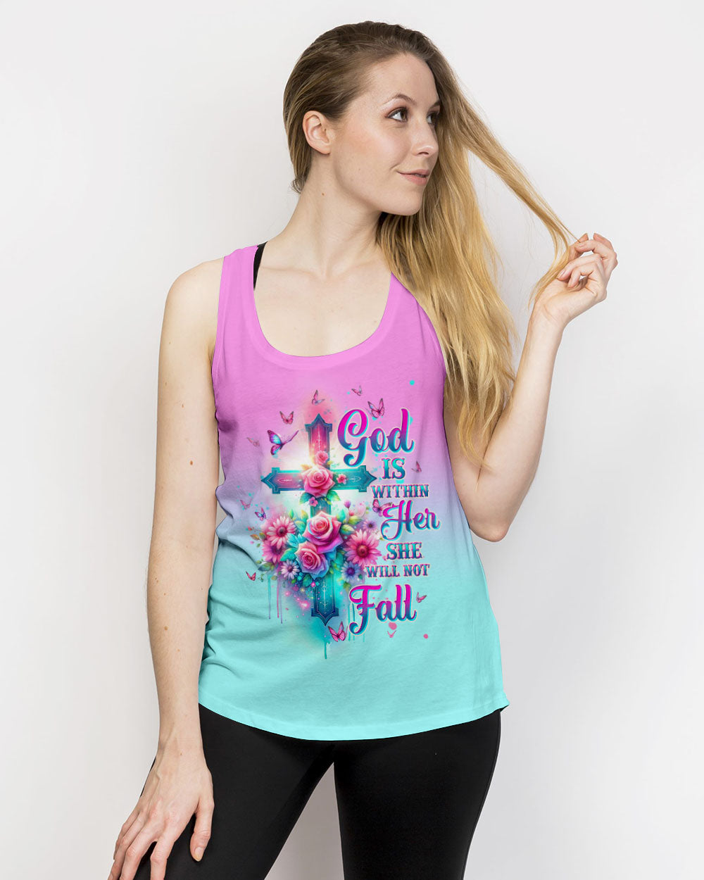 God Is Within Her Rose Cross Women's All Over Print - Tltw1212234