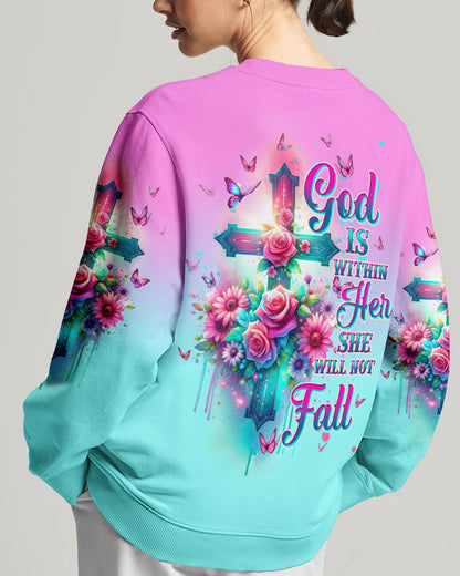 God Is Within Her Rose Cross Women's All Over Print - Tltw1212234