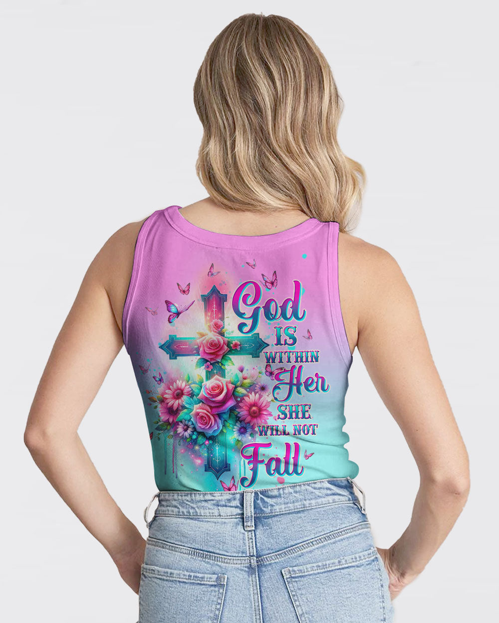 God Is Within Her Rose Cross Women's All Over Print - Tltw1212234