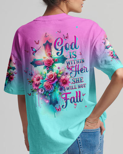 God Is Within Her Rose Cross Women's All Over Print - Tltw1212234