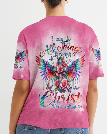 I Can Do All Things Through Christ Wings Tie Dye Women's All Over Print Shirt - Tltw2010232