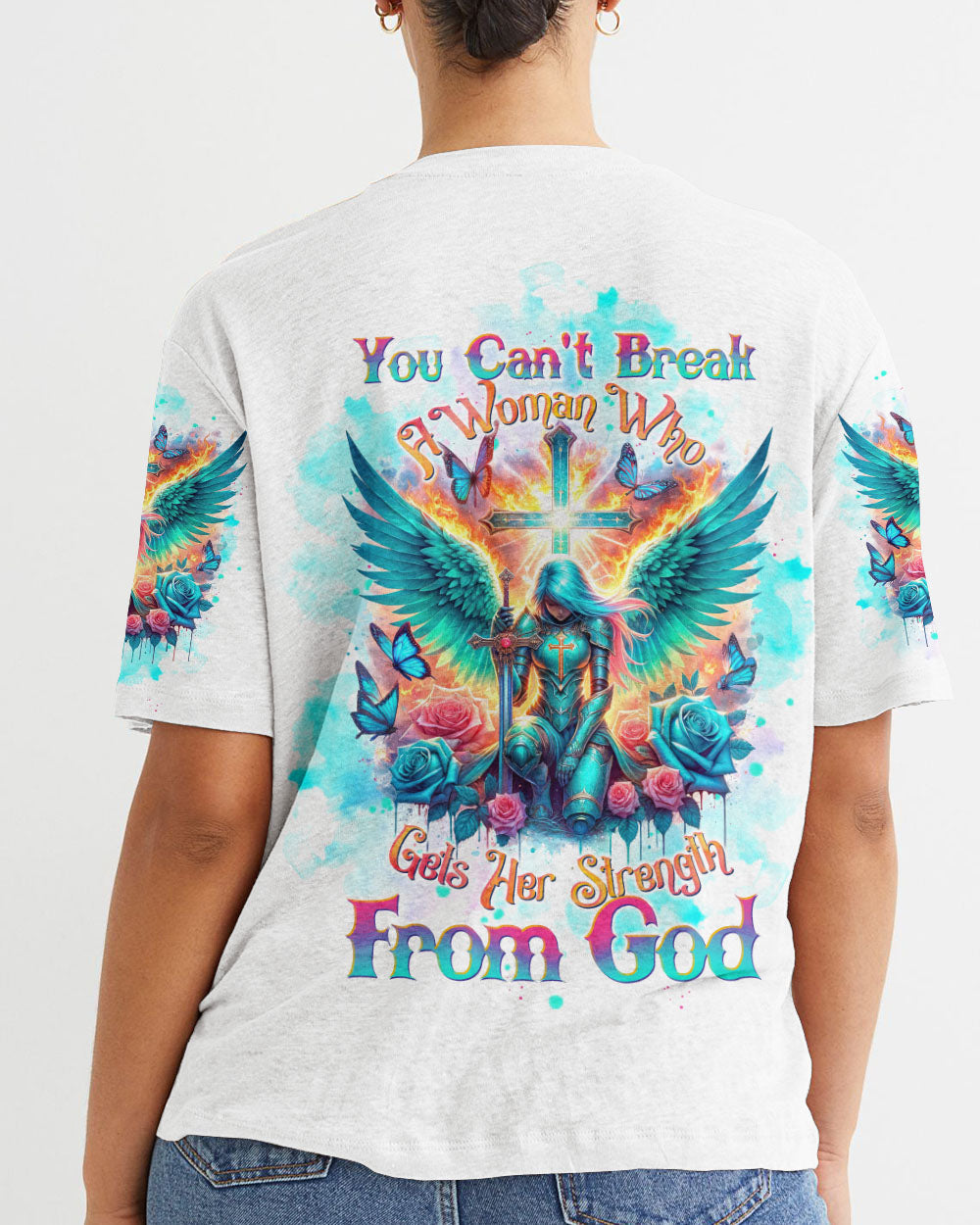 You Can't Break A Woman Cross Warrior Women's All Over Print Shirt - Tltw2601244