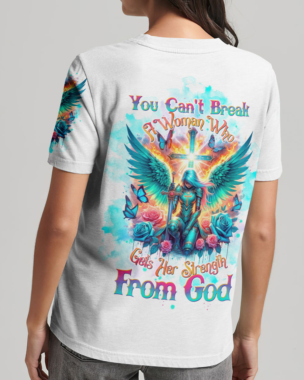 You Can't Break A Woman Cross Warrior Women's All Over Print Shirt - Tltw2601244