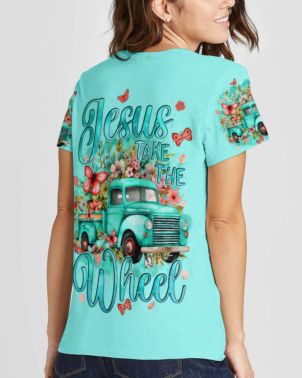 Jesus Take The Wheel Women's All Over Print Shirt - Tyqy0712232