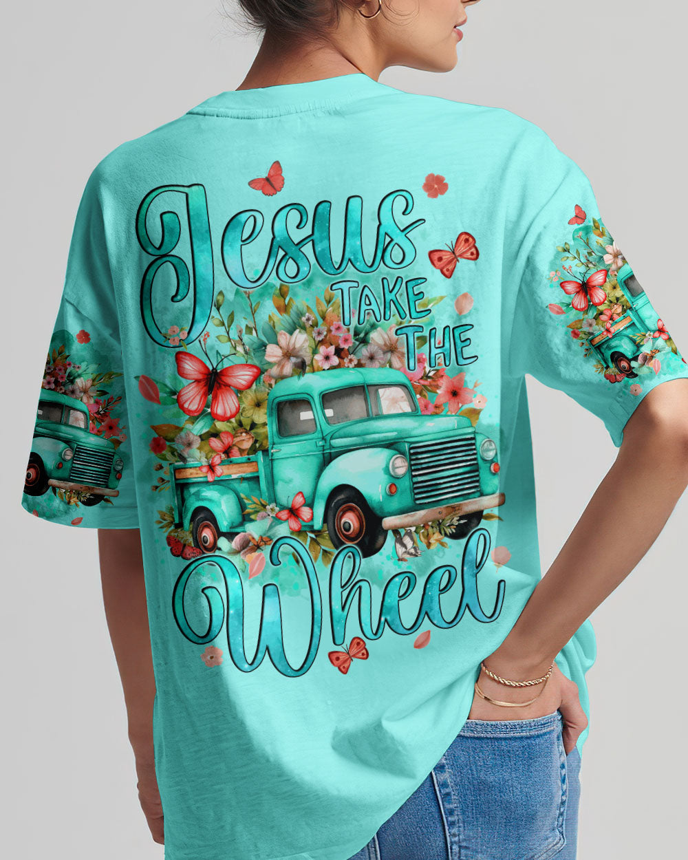 Jesus Take The Wheel Women's All Over Print Shirt - Tyqy0712232