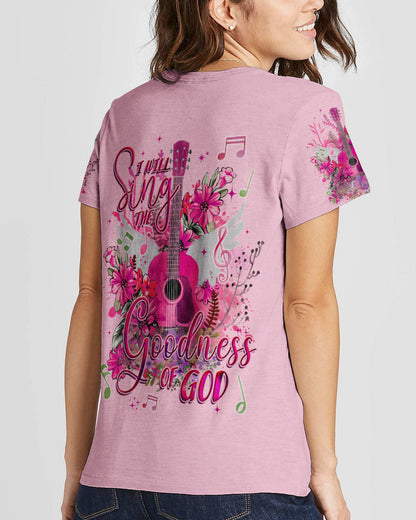 I Will Sing The Goodness Of God Guitar Women's All Over Print Shirt - Tyqy1110231