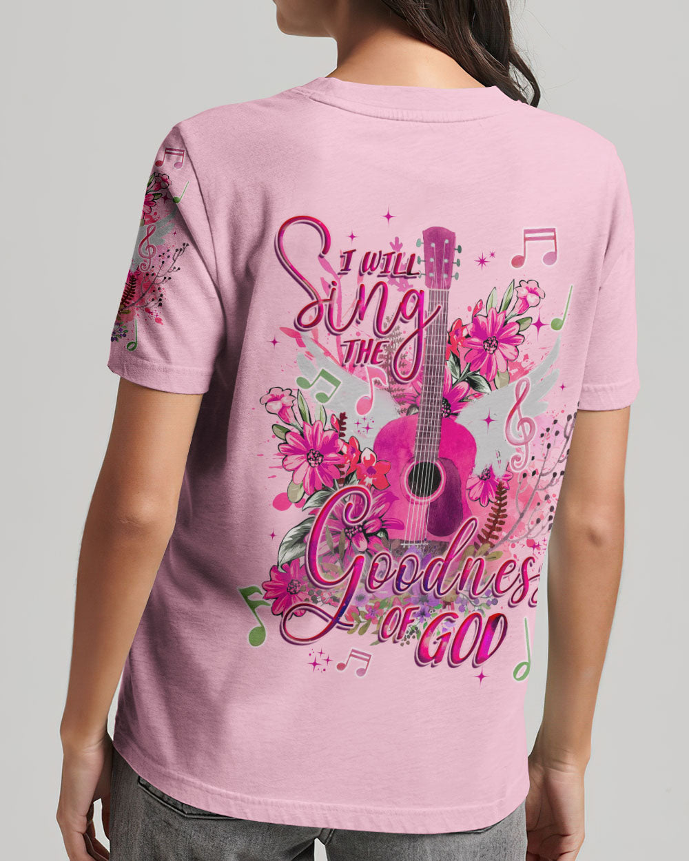 I Will Sing The Goodness Of God Guitar Women's All Over Print Shirt - Tyqy1110231