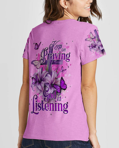 God Is Listening Women's All Over Print Shirt - Tyqy1309233