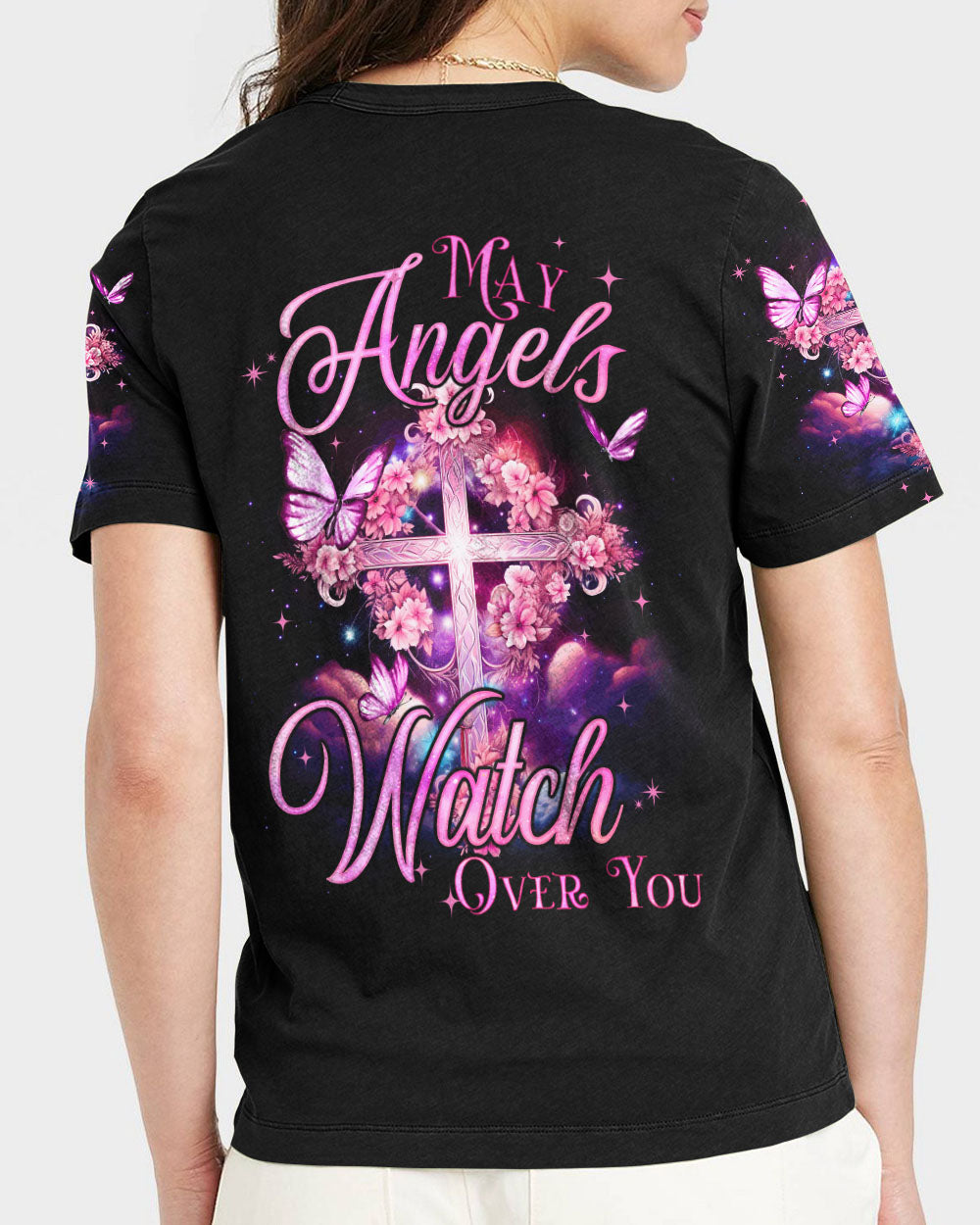 May Angels Watch Over You Women's All Over Print Shirt - Tyqy1410231