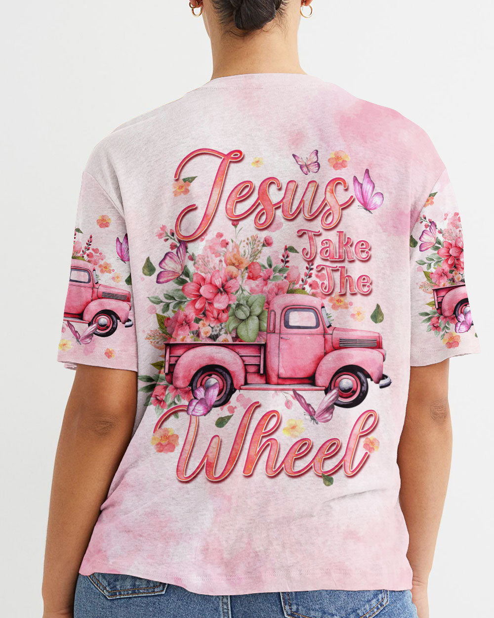 Jesus Take The Wheel Women's All Over Print Shirt - Tyqy1711233