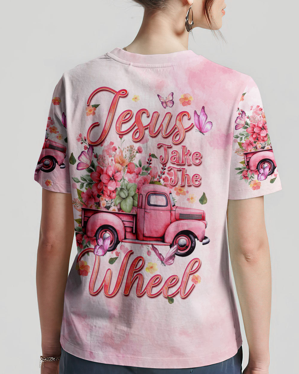 Jesus Take The Wheel Women's All Over Print Shirt - Tyqy1711233