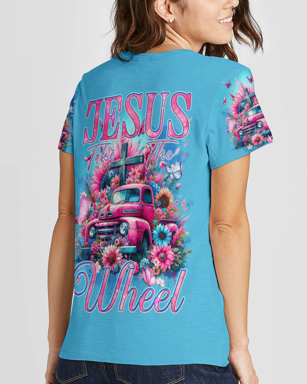 Jesus Take The Wheel Women's All Over Print Shirt - Tyqy2511231