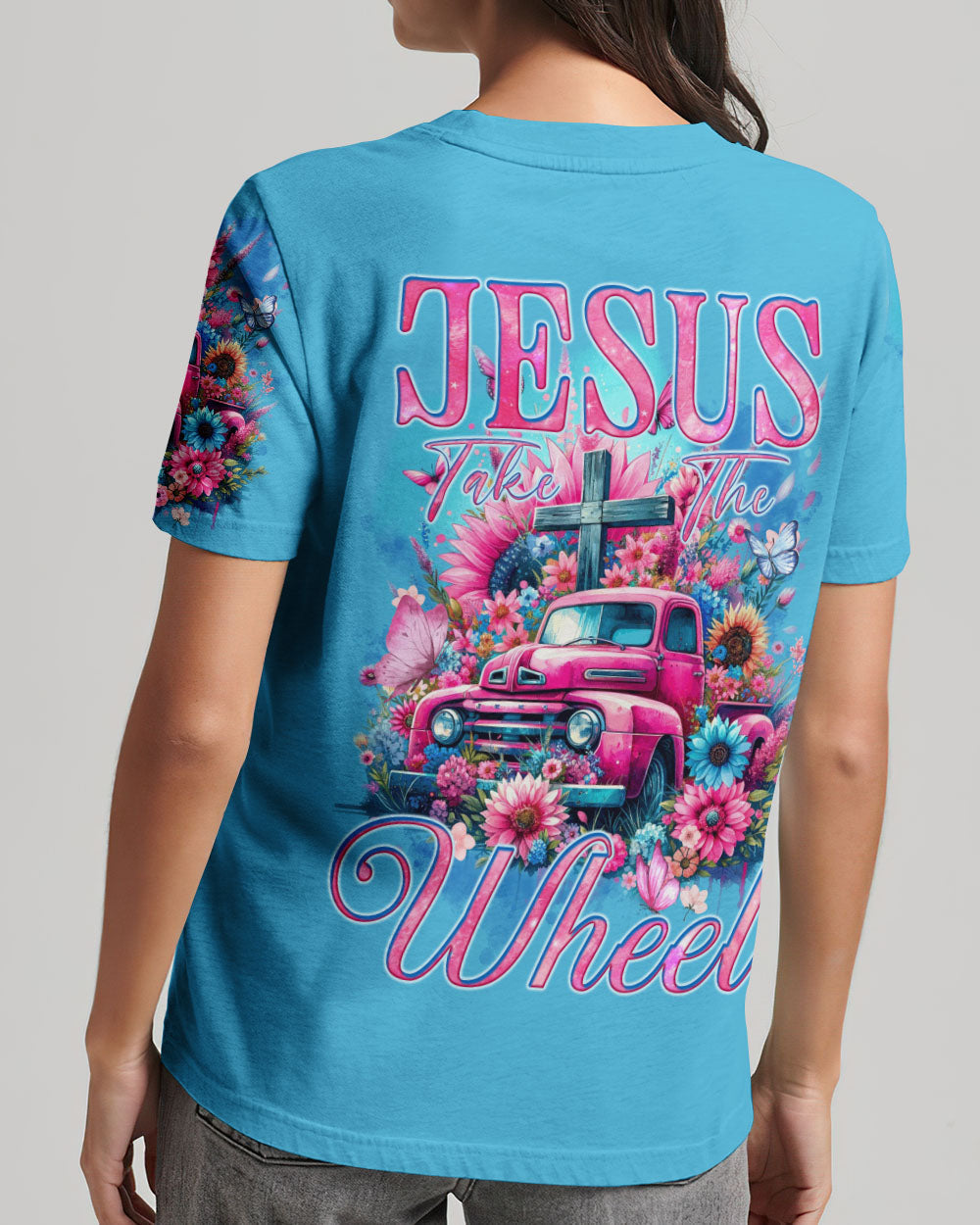 Jesus Take The Wheel Women's All Over Print Shirt - Tyqy2511231