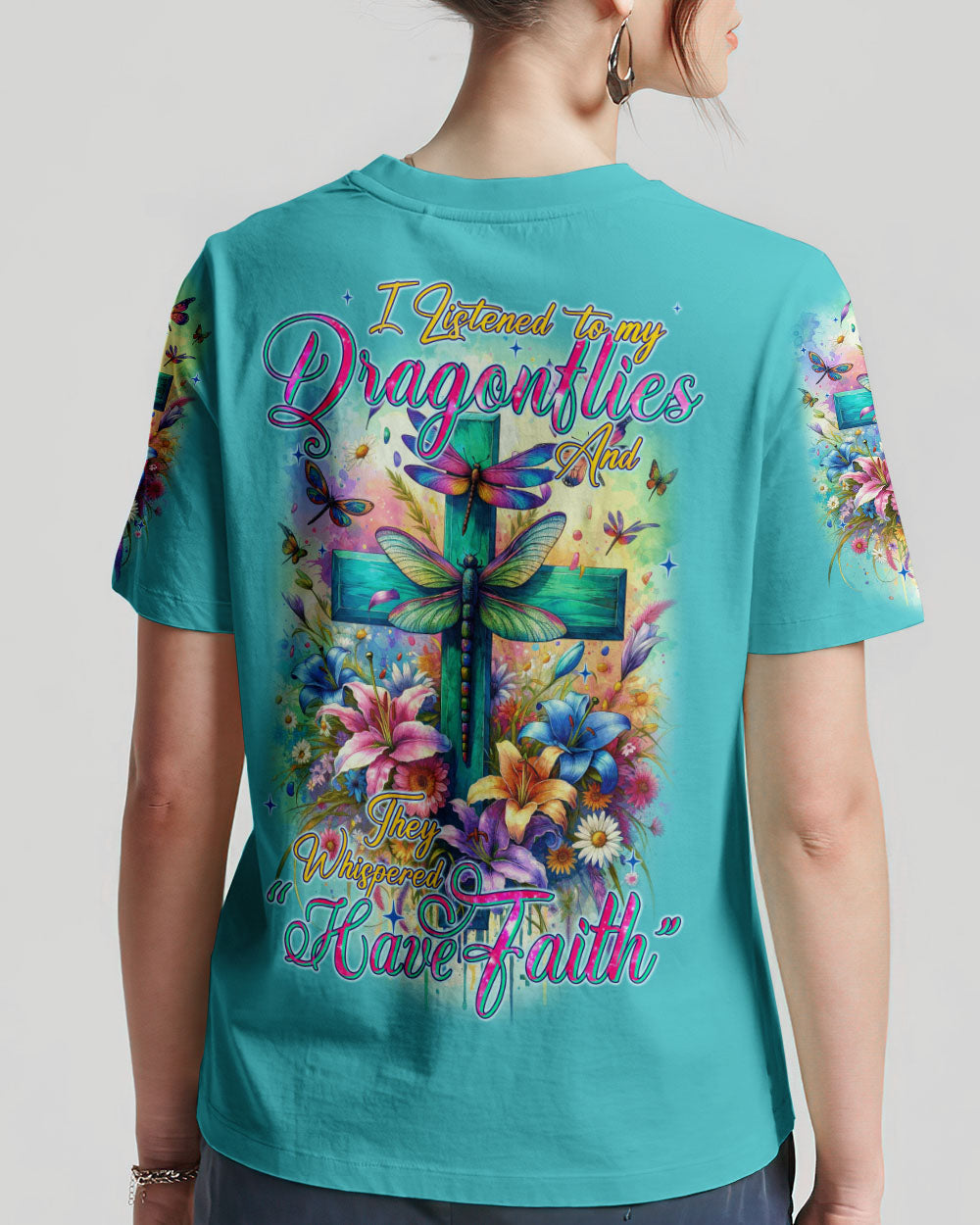 Have Faith Dragonflies Women's All Over Print Shirt - Tyqy3011231