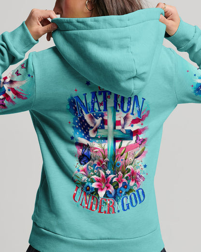 One Nation Under God Women's All Over Print Shirt - Tyqy3110231