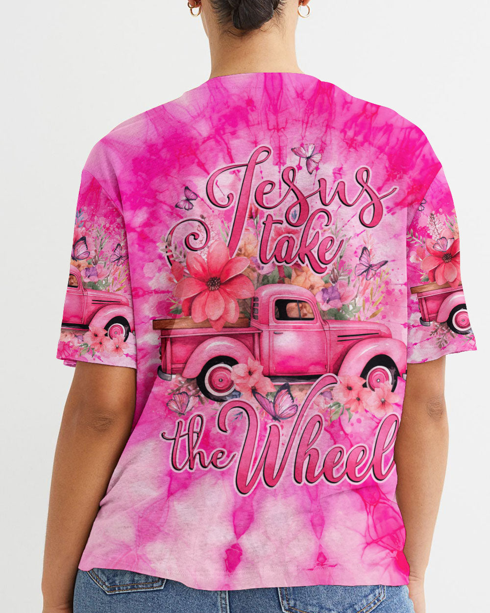 Jesus Take The Wheel Tie Dye Women's All Over Print Shirt - Tytd1412231