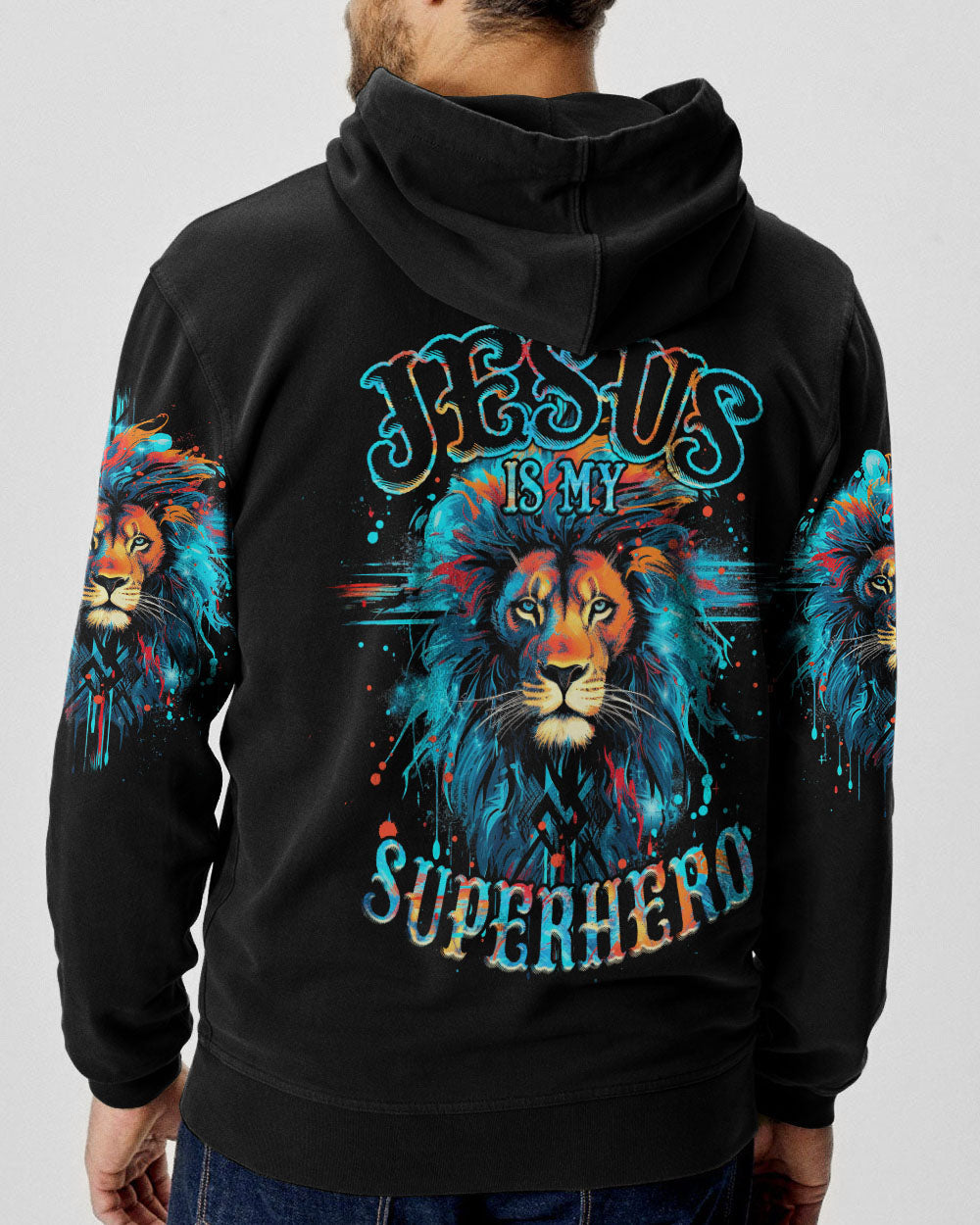 Jesus Is My Superhero Lion Men's All Over Print Shirt - Tytm0410232