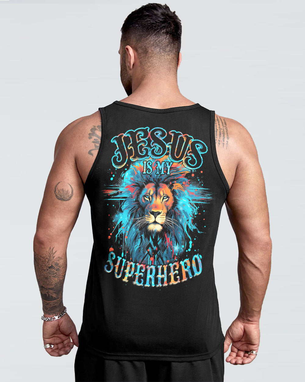 Jesus Is My Superhero Lion Men's All Over Print Shirt - Tytm0410232